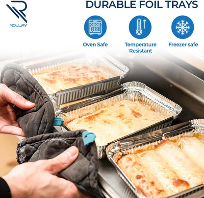 Rollay 20 Pack Large Aluminium Foil Trays (32x20x3.3 cm)